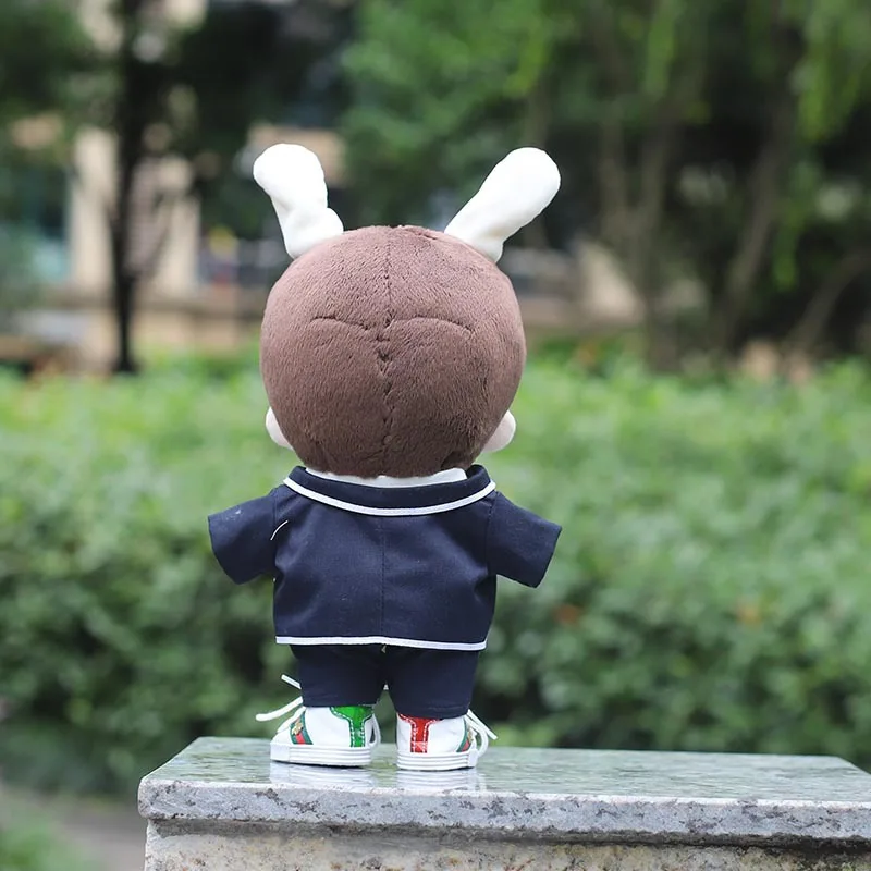 Ropa de algod&oacute;n para mu&ntilde;eca, traje azul marino de 20CM, estrella de peluche, fiesta nocturna de ebullici&oacute;n-4