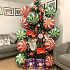 Шары воздушные фольгированные разноцветные, 18 дюймов, воздушный шарик в форме леденца, 510 шт.