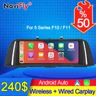 NaviFly беспроводной Carplay Android автомобильный мультимедийный плеер для BMW 5 серии F10F11520 (2011-2016) CICNBT головное устройство системы