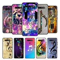 colorful music notation for lg g8 v30 v35 v40 v50 v60 q60 k40s k50s k41s k51s k61 k71 k22 thinq 5g soft tpu silicone phone case