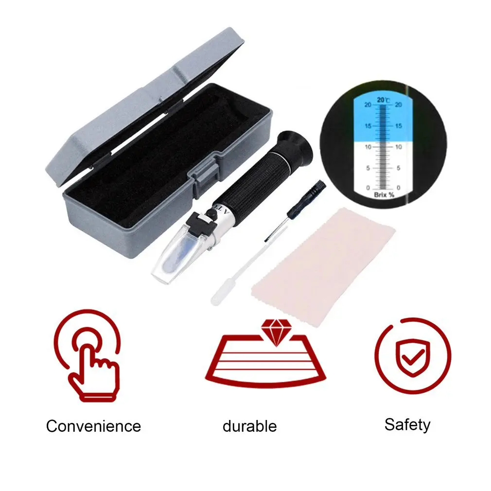 0-20% ручной Мёд фрукты раствор сахара рефрактометр со шкалой Брикса сок сладость