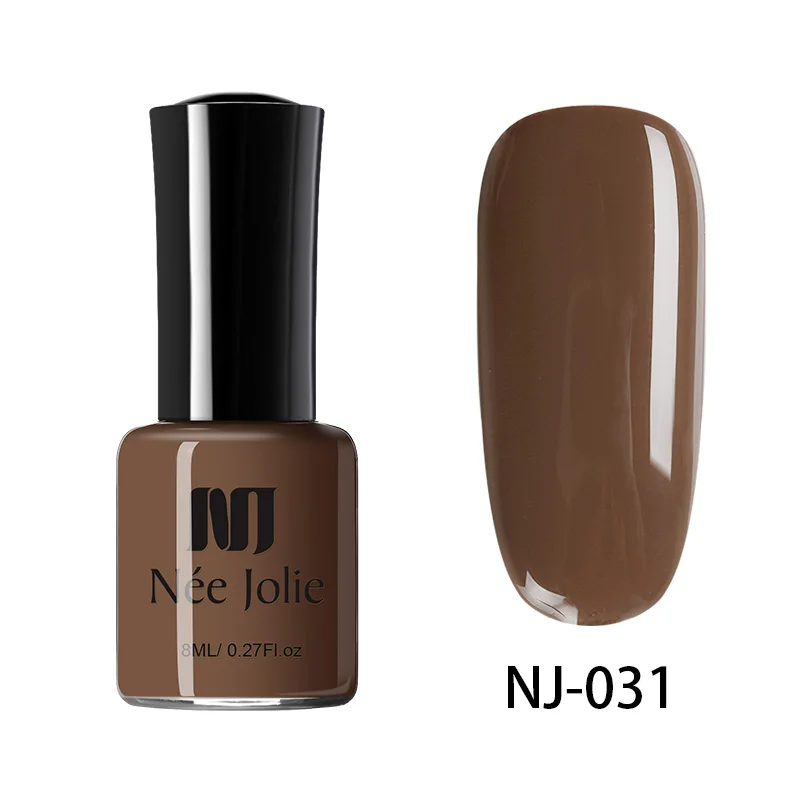 8ml NJ-031 Ни Джоли 8 мл 3,5 серый розовый цвет лак для ногтей 70 Цвета полу-прозрачная; Нейл-арт лак телесного цвета продолжительный блеск для ногтей дизайн - Цвет: 8ml NJ-031