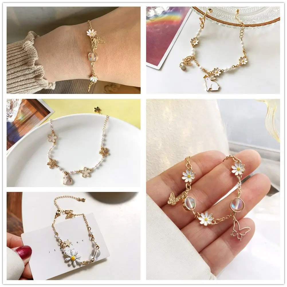 

Cute Pendant Women Jewelry Accessories Flower Adjustable Butterfly Bracelet