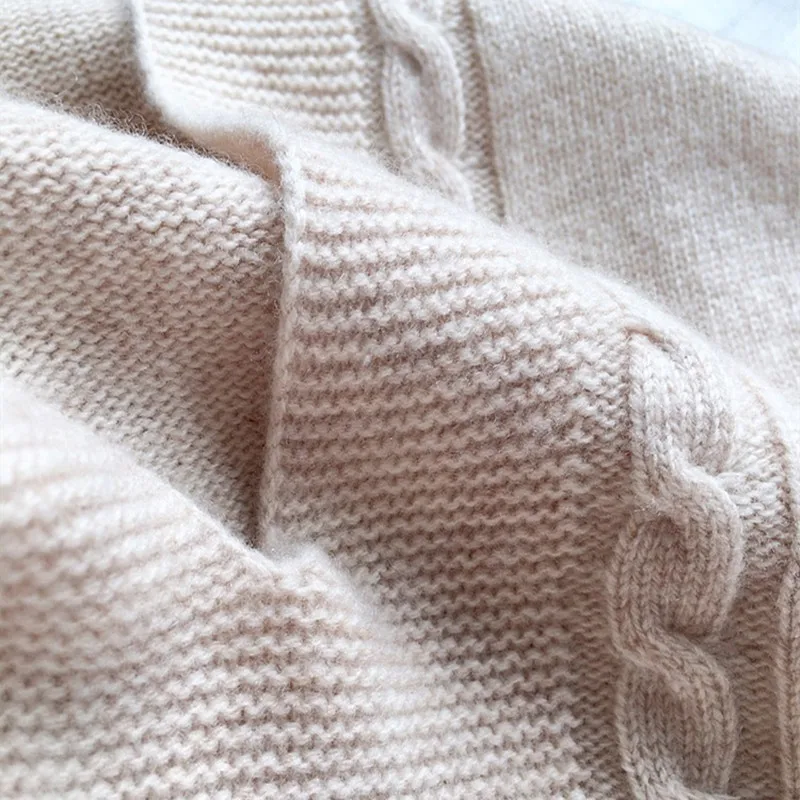 2021 New 100%Pure Wool Cashmere Vest Women V-Neck Thick Sleeveless Wild Sweater Autumn Large Size Waistcoat Knit Pullover |