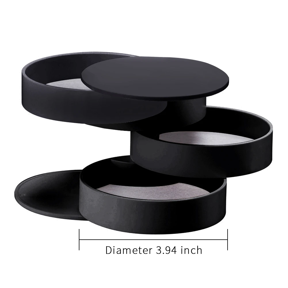 4 слойная роторная коробка для хранения цветов выставочная органайзер ювелирных