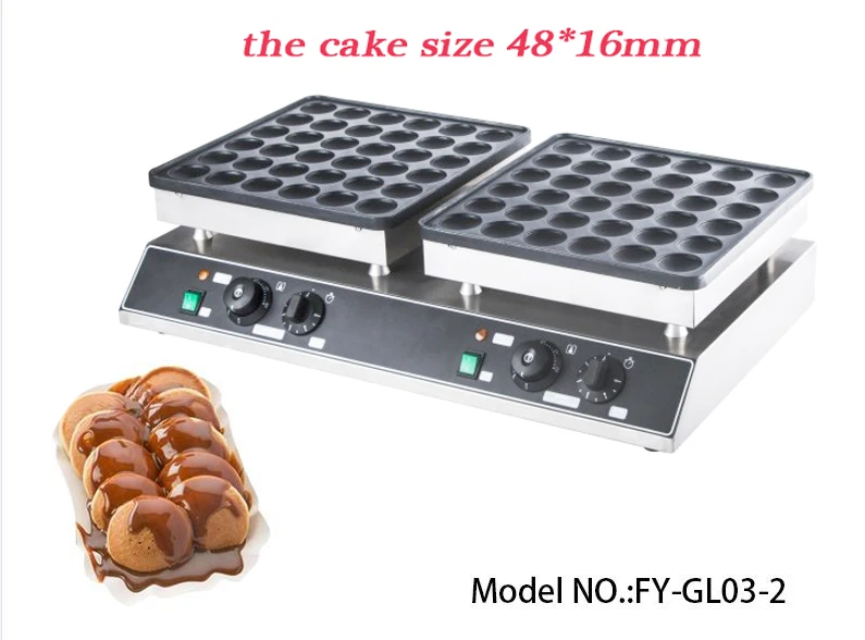 

Kitchen Catering Supplies 72 Holes Non-stick Double Electric Mini Pancake Maker Commercial Poffertjes grill
