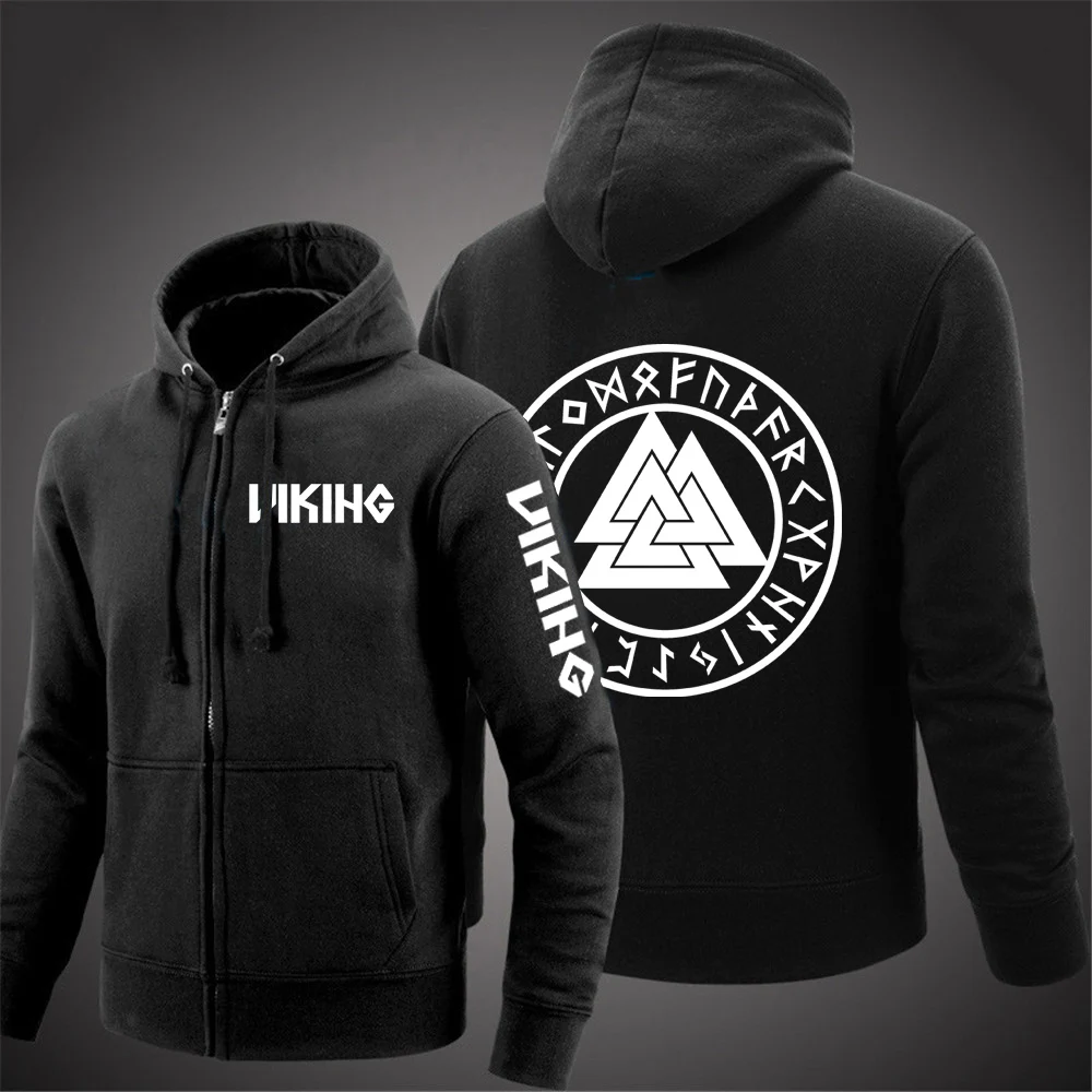 

2020 New Odin Viking Valhalla Mens Punk Hooded Street Custom Fleece Sweatshirts for Man hip Hop Sportswear Sweatshirts