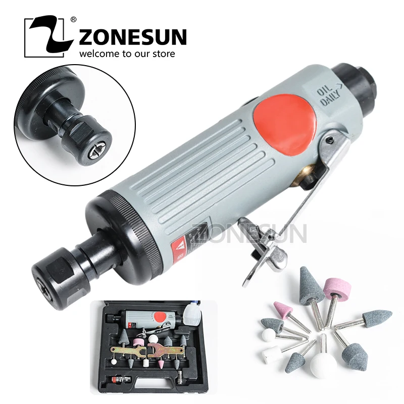 ZONESUN ZS-7306 FULL SET Pneumatic Die Grinder Air Grinding Mill Engraving Tool Polishing Machine for | Бытовая техника