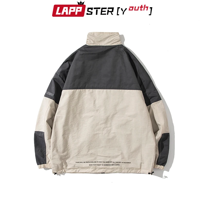 Мужская ветровка в стиле хип-хоп LAPPSTER повседневная куртка с лентами Харадзюку 2020