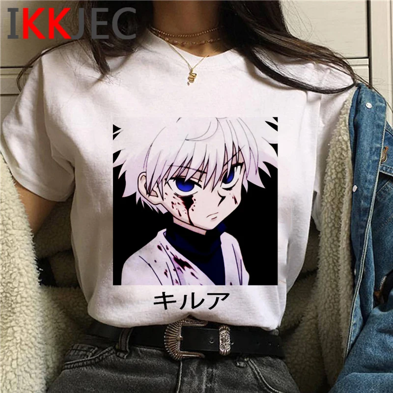 

Hunter x Hunter Killua Hisoka Kurapika Футболка мужская повседневная винтажная tumblr гранж 2021 летний топ одежда для пар белая футболка