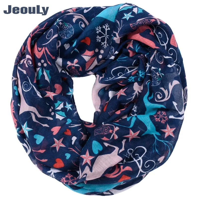 Новинка 2017 Рождественский декоративный элемент кромка шарф из вуали с принтом ms