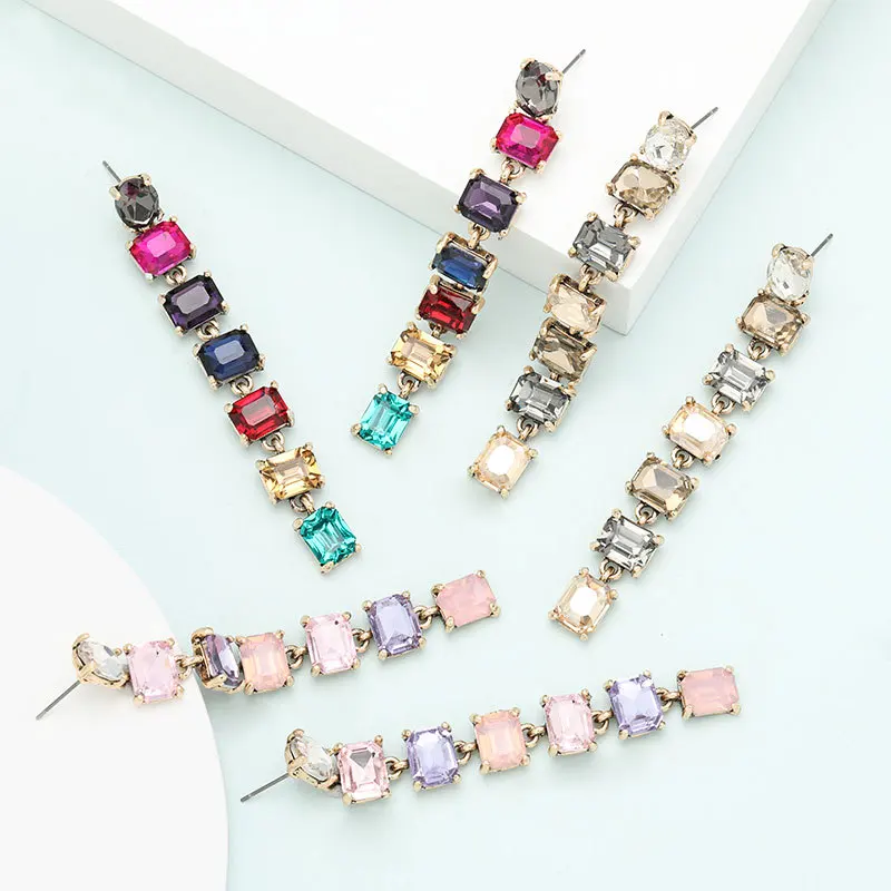 YIHUGMBO Bohemian Layer Acrylic Dangle Earrings for Women Girls Multi Color Elegant Korean Jewelry Statement Gifts New | Украшения и