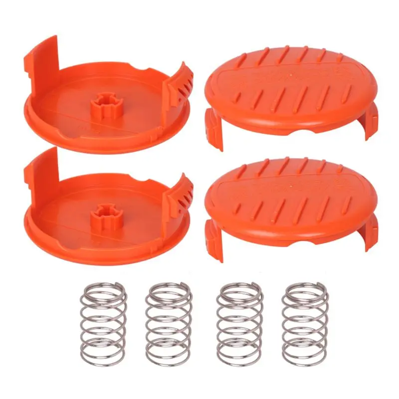 

69HF Trimmer Replacement Spool Covers and Spring for Black-Decker