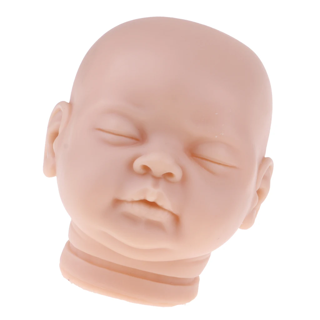 

Reborn Doll Kit, Silicone Baby Doll Head Sculpt, Infant Toddlers Doll Head Mold for DIY Accessories