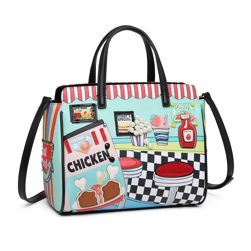 

2020 New Female Bag Creative Fashion Color Matching Handbag All-match Shoulder Diagonal Bag Women Purse and Handbags Sac A Main