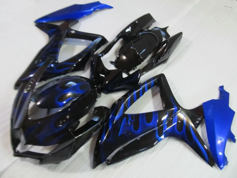 Набор обтекателей для литья под давлением GSXR600 750 K8 08 09 GSXR 600 GSXR750 2008 2009 Синий Пламя