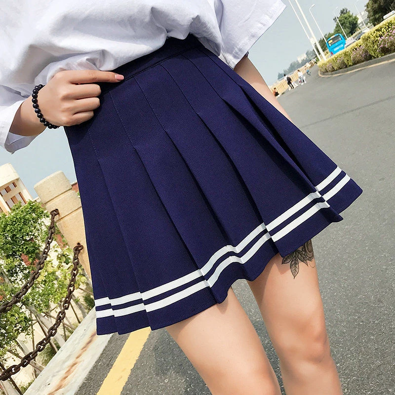 

Summer Women Pleated Skirts High Waist Female Plaid Mini Skirt Sweet Cute Ladies Girls Dance Skirt Preppy Style Pleated Skirts