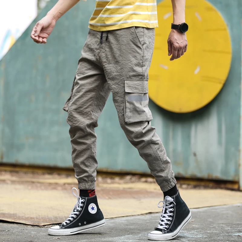 

Pants Long Pencil Cargo Slim Spring Men's Jogger Fashion Thin Skinny Men Hiphop Trousers Clothes Clothing