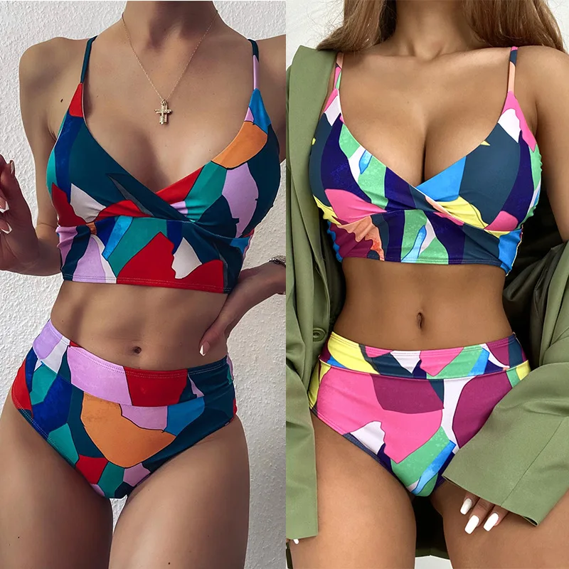 

Swimsuit Women Colorful Slimming Bikini Set Sexy Classic Swimming Suit Momokini Summer Beach Bathing Suit Ladies