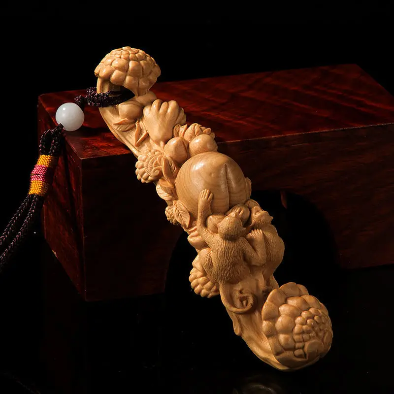 Маленькая резьба по дереву в виде листьев самшита креативная искусственная