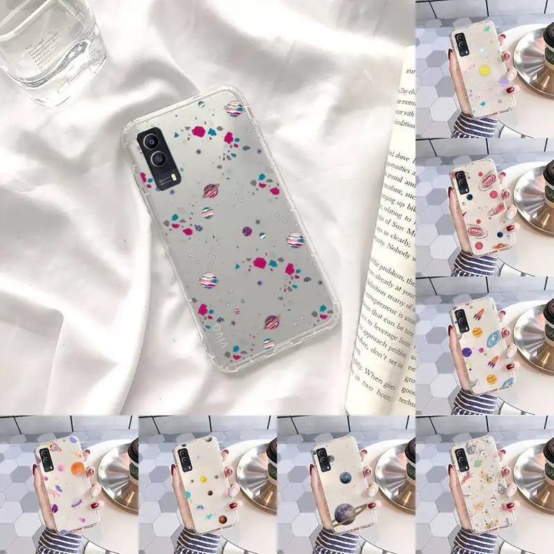 

Starry Universe Phone Case Transparent For Xiaomi Redmi note 3 9 7 4 8 8T 10 CC9E 11ULTRA T lite PLAY pro 4G 5G