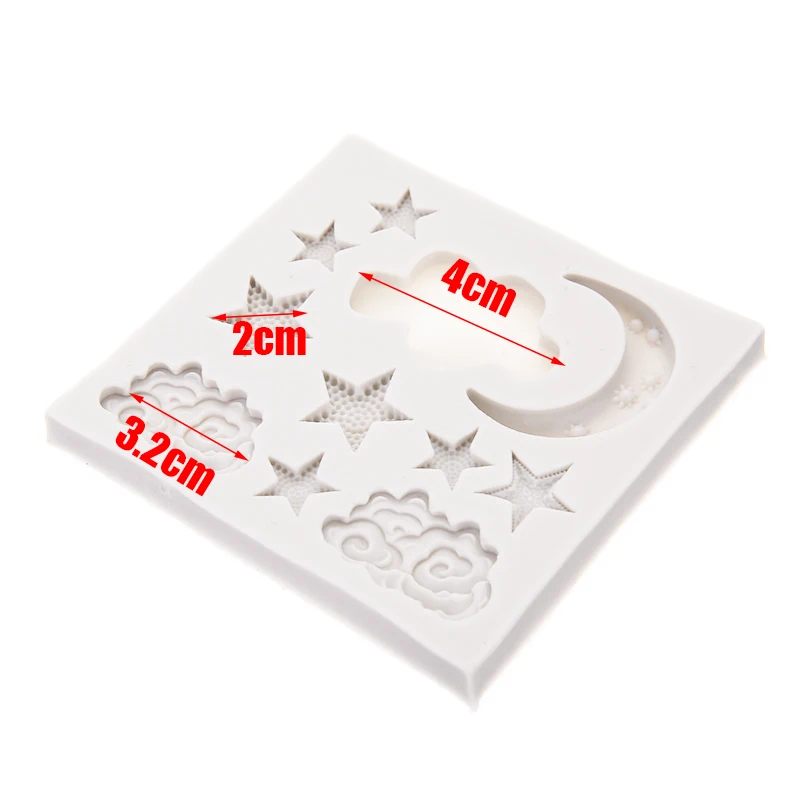 Новые силиконовые звезда с облаками Луной и кондитерский шприц для украшения