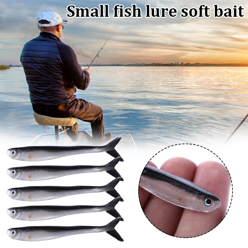 

10pcs 8cm 3g Fishing Shad Lures Soft Bait Swimbait Jerkbait Simulated Fish