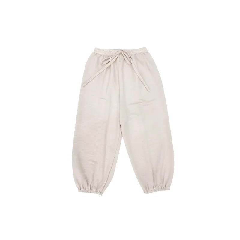 

Children's Clothing Casual Mosquito Pants New Summer Thin Knit Knickerbockers Girls Drawstring Pants Clothing for Girls