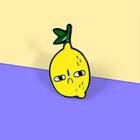 Мультяшные броши в виде грустной кислоты с лимонной булавкой, лимонная эмалированная брошь на заказ, лацкан, сумка, искусственная бижутерия, подарок для детей, друзей, бижутерия