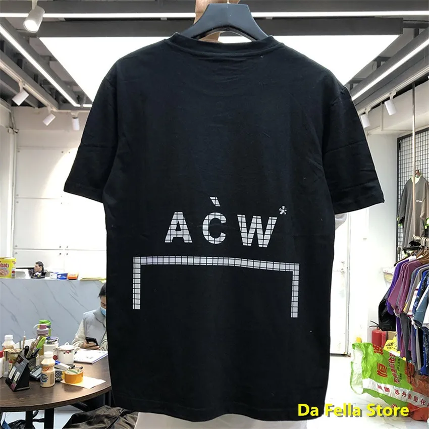 Мужская и женская Винтажная футболка с отражающим логотипом Классическая