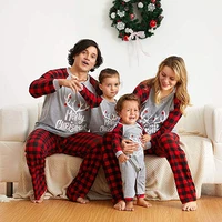 christmas cotton family pajamas set cartoon print baby kid dad mom matching outfit sleepwear parent child outfits