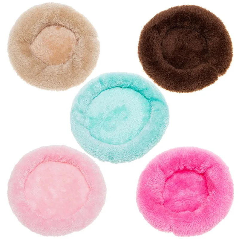

Round Cages Sleeping Beds Housed Velvet Mat Warm Keeping For Small Cats Dogs Animals Hamster Pets Product Supplies