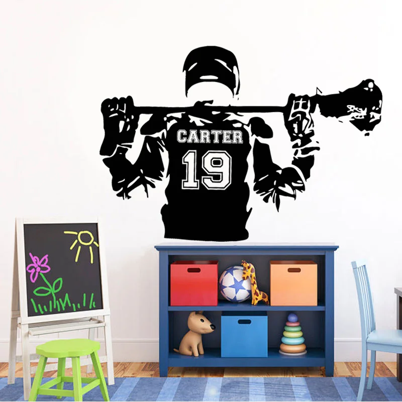 Индивидуальное название наклейка для Лакросса персонализированная Спортивная