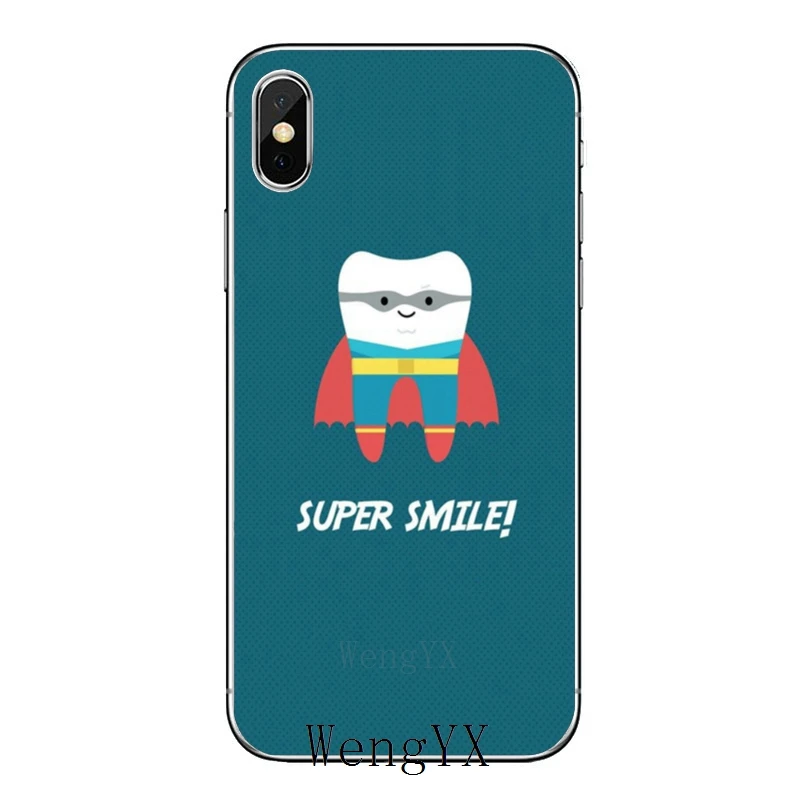 Милый зубной стоматологический зуб для iPhone XR X XS Max 8 7 6s 6 plus SE 5s 5c 5 iPod Touch аксессуары чехол для телефона - Цвет: Tooth-LoveClear-A-03