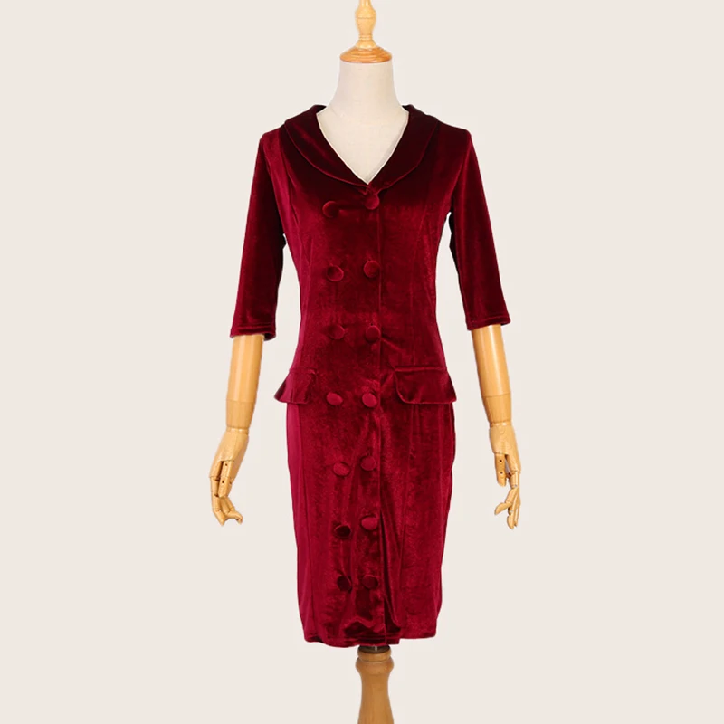 

women Autumn and winter 2020 fashion long size sheath Dress