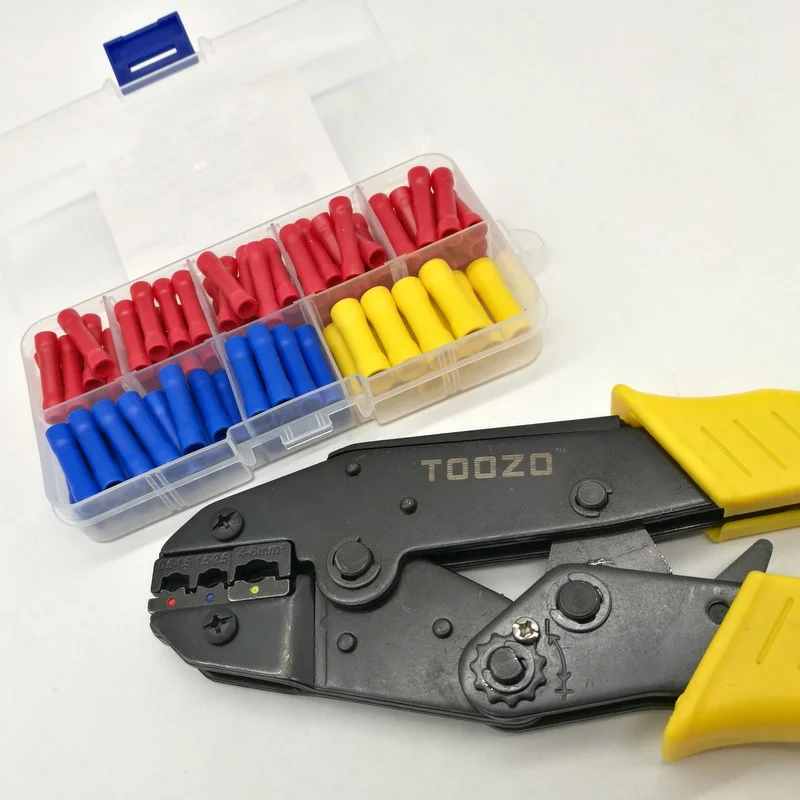 100 шт. изолированный прямой провод стыковый соединитель электрические обжимные