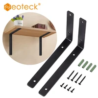 Neoteck 2Pcs L Shaped Angle 180mm scaffolds Heavy Shelf Support Bracket Corner Brace Support Shelf For Home Living Room Kitchen