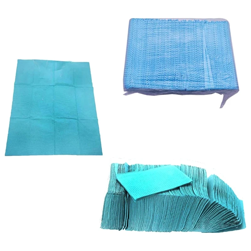 

27RC 125Pcs 3 Ply Disposable Tattoo Tablecloth Hygiene Dental Bibs Napkins Absorbent Pad for Nail Art Manicure Table Mat