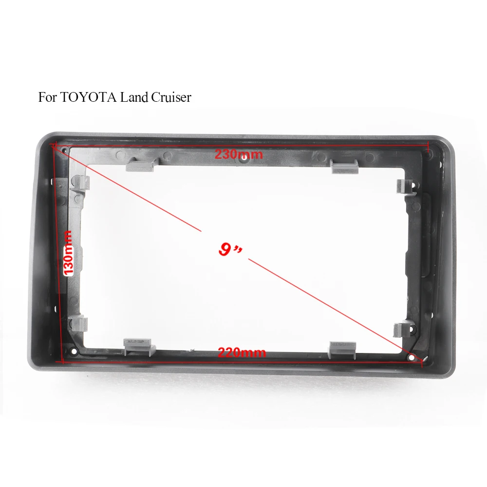 

Double Din Black ABS Trim Fascia Frame For TOYOTA Land Cruiser Refit 9“ Car Android Radio Navigation DVD Dashboard