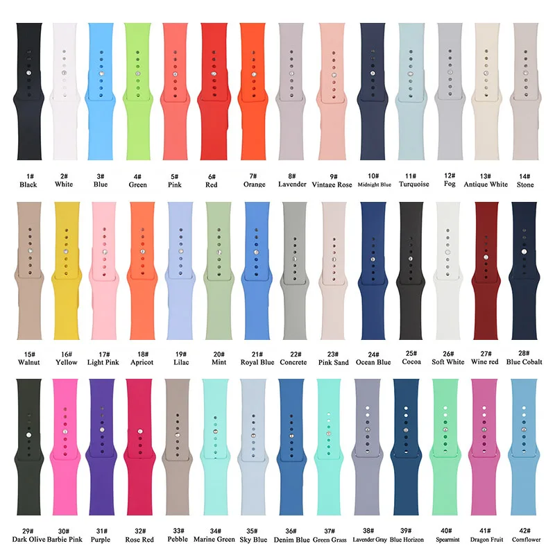 Ремешок для часов мягкий силиконовый apple watch 1/2/3/4/5/iwo 7/8/9/10/11/12/42/44