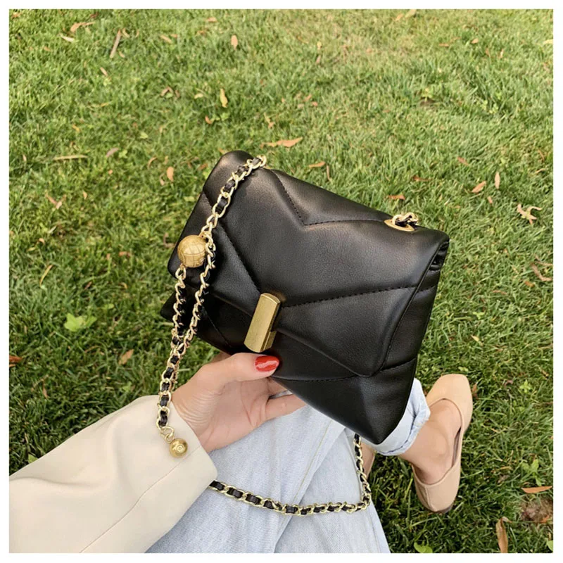 

Новинка 2021, мягкие женские роскошные дизайнерские сумки через плечо с цепочкой для женщин, модные сумки через плечо с ромбовидной сеткой