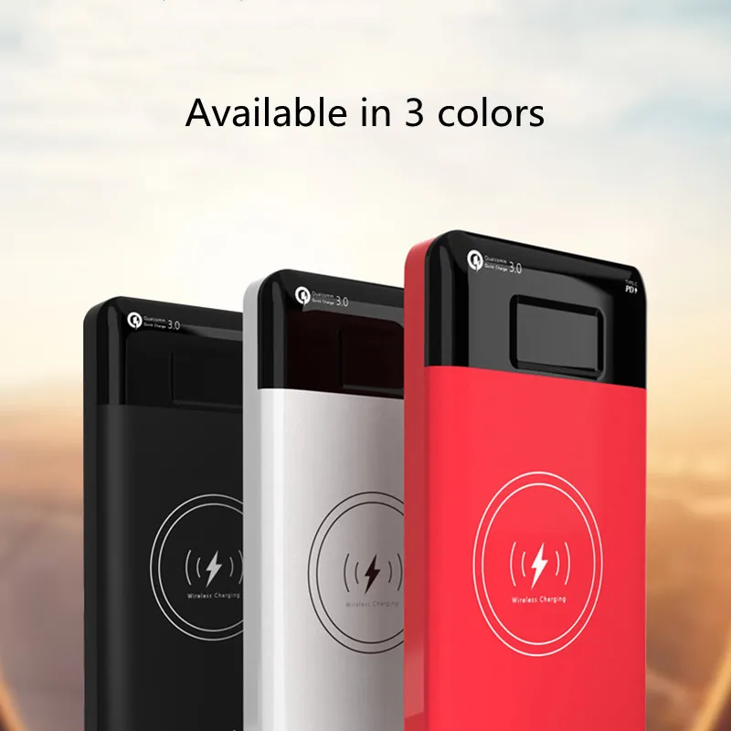 

Wireless Power Bank Digital Display PD18W Fast Charging Mobile Power Supply For iPhone 12 Mini Pro Max Xiaomi Wireless Charger