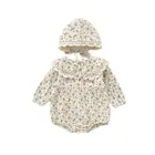 Платья для девочек, одежда для малышей для девочек, детский комбинезон в винтажном стиле, с длинным рукавом для новорожденных Комбинезоны Весна Осенняя Одежда для маленьких девочек для 3m-24m