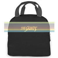 new the saints ausie punk rock logo black to women men portable insulated lunch bag adult