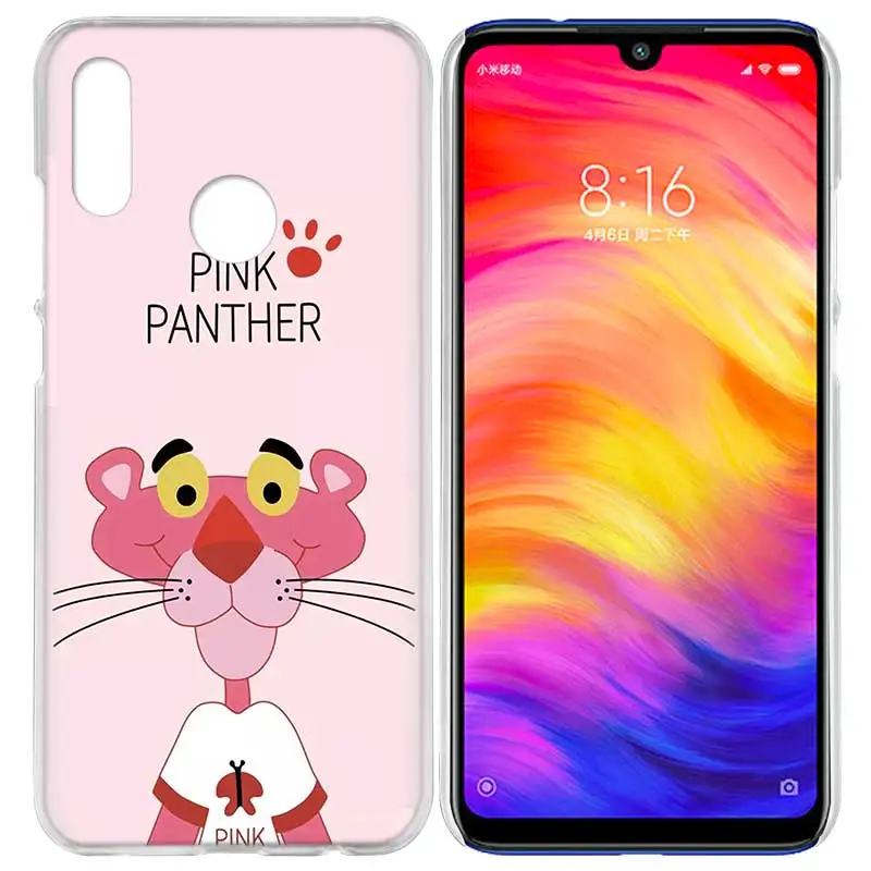 Чехол для Xiaomi Redmi Note 7 7A фотоаппаратов моментальной печати 7S 6 6A 5 Y3 K20 mi 8 до 9 лет CC9 CC9E A1 A2 A3 играть F1 Lite Pro Plus Корея Розовая пантера с рисунком из мультфильмов - Цвет: 01