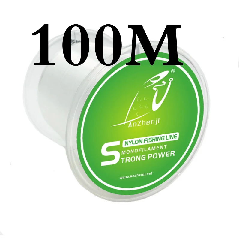 AZJNY100white ANZHENJI 500 м супер прочная нейлоновая леска 6-35LB материал для ловли карпа - Цвет: AZJNY100white