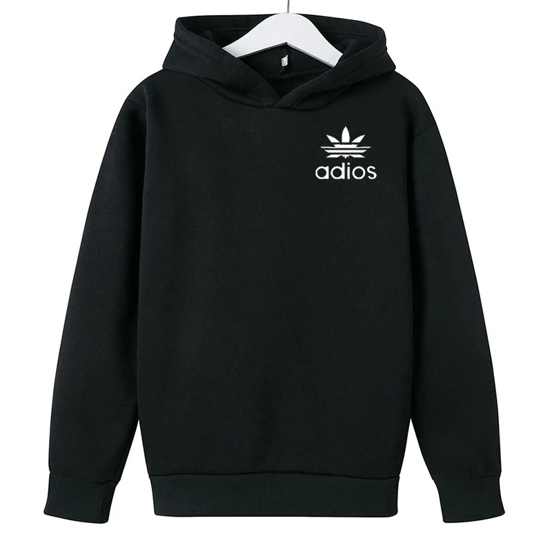 

New Hoodie Leaf Print Boy's Sweatshirt Spring And Autumn Hooded Pullover Girls' Sweatshirt Fashion Brand Sweatshirt Pattern Top