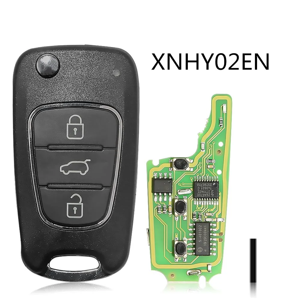 

XHORSE XNHY02EN Wireless Universal Remote Key for HYUNDAI Flip 3 Buttons Remotes for VVDI Key Tool English Version