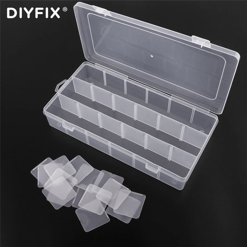 Прозрачная пластиковая коробка DIYFIX для инструментов ювелирных изделий