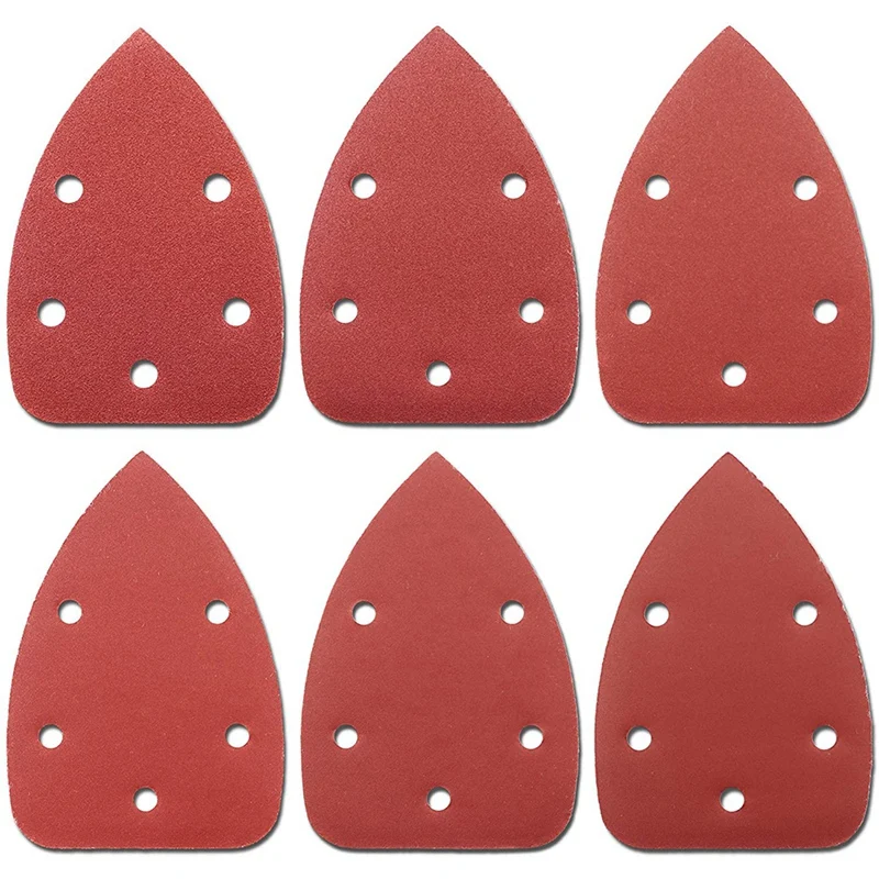 

Detail Sander Paper, 120-600 Grits, Hook and Loop Backing, 5 Holes, for Sanding and Polishing, 60 Sheets